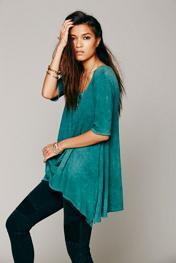 Free People Womens Melrose Swing Tee