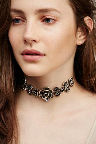 Free People Womens Floral Affair Choker