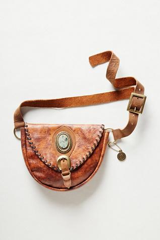 Leatherock Womens Rugged Turq Pocket Belt