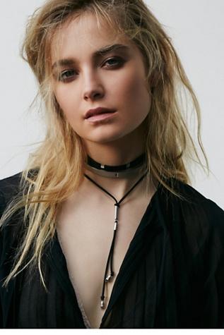 Free People Womens Sundown Leather Choker