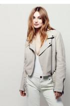 Free People Womens Suede Cropped Moto