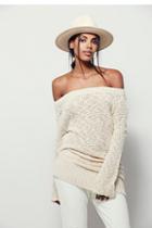 Free People Womens Lazy Sunday Slouch Sweater