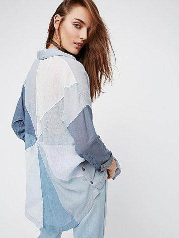 Free People Rainbow Rays Buttondown