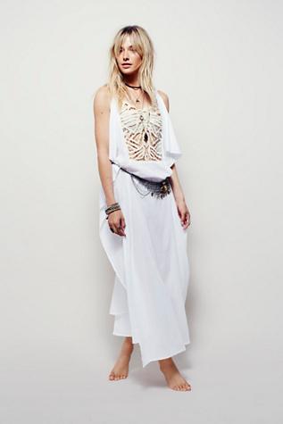 Free People Womens Combing The Shore Kaftan