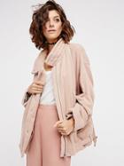 Free People Oversized Knit Quilted Jacket
