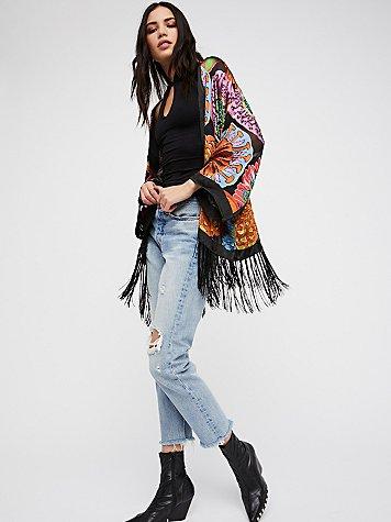 Free People Passion Flower Silky Kimono
