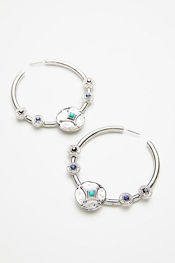 Medallion Rays Hoops By Free People