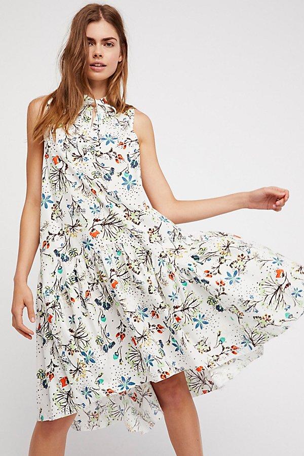 True Tomboy Printed Midi Dress By Free People