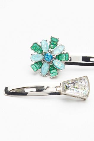 Free People Womens Jeweled Galaxy Clips