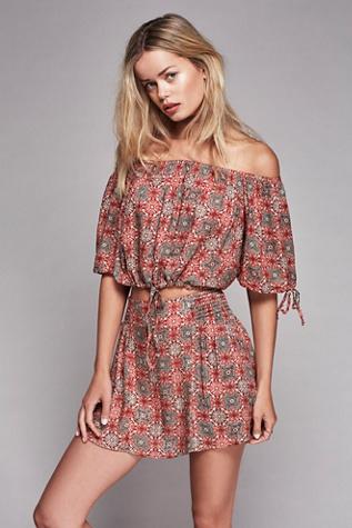 Free People Womens Electric Love Printed Set