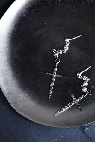 Vanessa Mooney Jewelry Womens Jet Plane Diamond Cross Earring