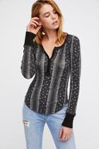 We The Free Lulu Lace Henley At Free People