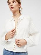Free People Shadow Wing Plaid Top