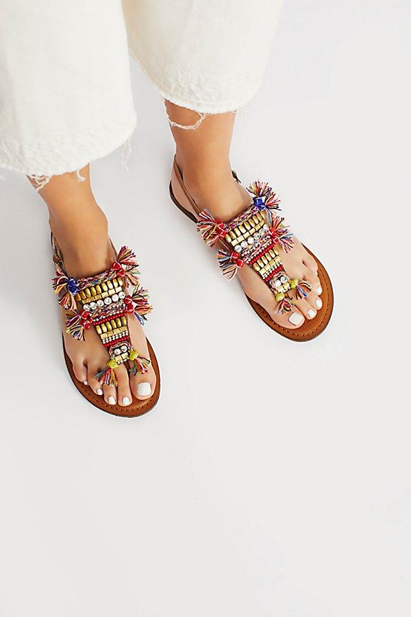 Vegan Tulum Embellished Sandal By Raga At Free People