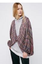 Fp X Womens Plaid Gemini Kimono