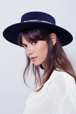 Kin/k Hats Womens Hutton Foil Flat Top Hat