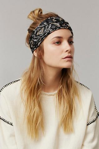 Free People Womens Beaded Gauze Wideband