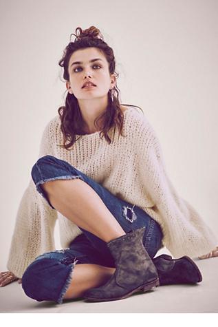 Faryl Robin + Free People Womens Spring Valley Ankle Boot