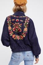Floral Suede Bomber By Free People