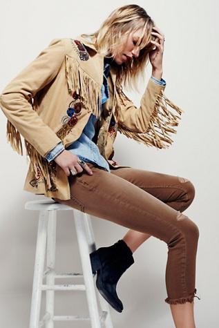 Free People Womens Sydney Fringe Jacket