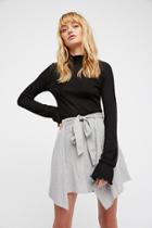 Blue Skies Striped Mini Skirt By Free People