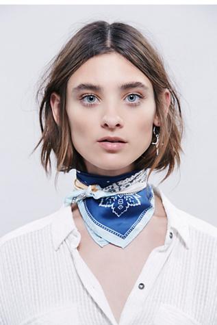 Free People Womens Four Square Bandana