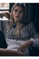 Free People Womens Moon Dancer Beaded Cape
