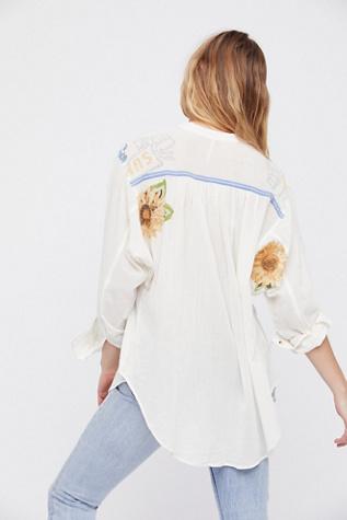 Free People Womens Sunflower Fields Top