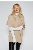 Free People Womens Camden Mix Ribbed Poncho