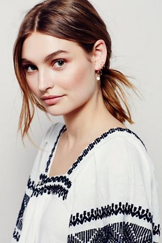 Lili Claspe Womens Opal Loop Stud Earring