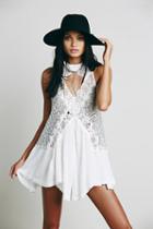 Fp Collection Womens S/l Lace Pieced Rayon