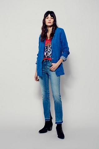 Free People Womens Low Rise Hem Skinny