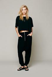 One Teaspoon Womens Black Rebel Harem Pant