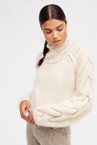 Free People Womens Florence Cable Pullover
