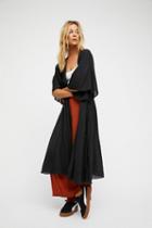 Free People Womens Curved Gauze Duster