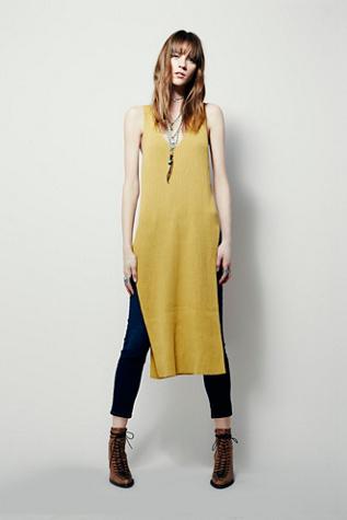Free People Womens Retro Sun Ribbed Vest