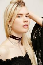 Free People Womens Down & Out Velvet Choker