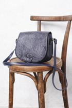 Free People Womens Vegan Tooled Saddle Bag