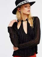 Free People Young Love Embellished Top