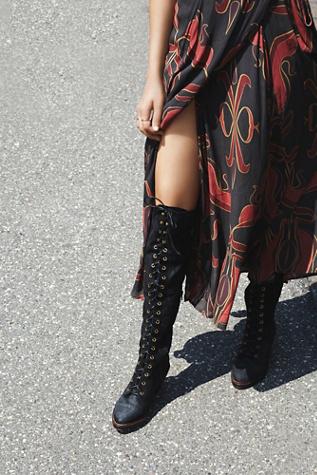 Jeffrey Campbell X Free People Womens Jesse Lace Up Otk Boot