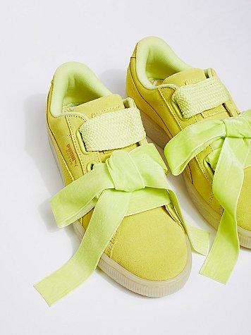 Suede Heart Satin Sneaker By Puma At Free People