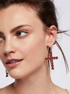 Rose Cross Earrings By Vsa Designs At Free People
