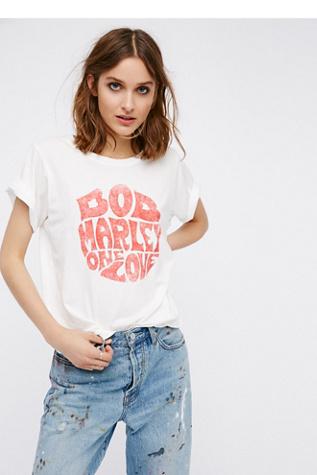 Daydreamer X Free People Womens Bob Marley One Love Tee