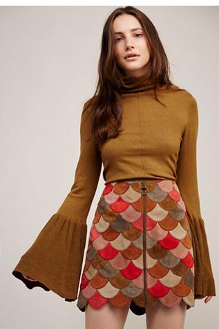 Free People Womens Midnight Rider Skirt