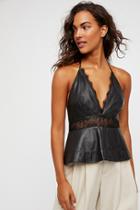 Can't Stop The Feeling Leather Tank By Free People