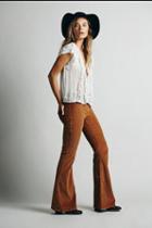 Free People Womens Pull On Corduroy Flare