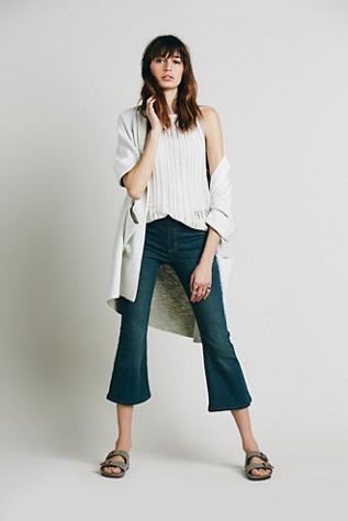 Fp Collection Womens Pull On Cropped Flare
