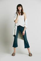 Fp Collection Womens Pull On Cropped Flare
