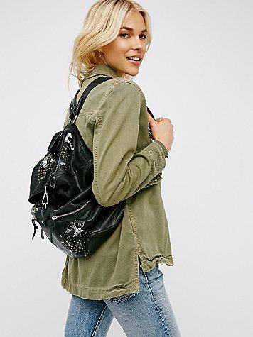 Free People Violet Storm Leather Backpack