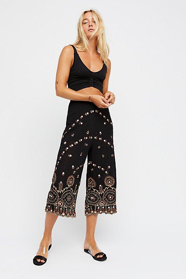 Embellished Wide Leg Pants By Free People Loves Kas